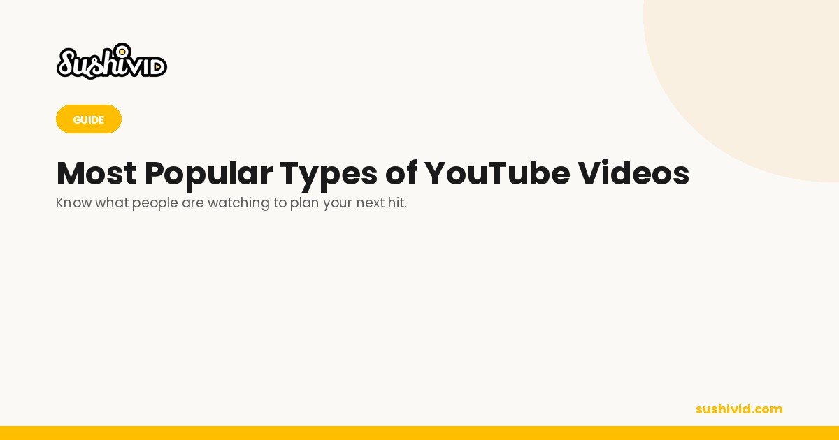 Jenis Video YouTube Paling Popular